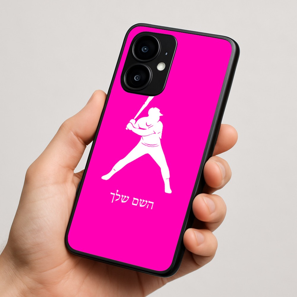 כיסוי בעיצוב אישי עם השם שלך לדגם - Motorola moto X70 Air בעיצוב שחקן בייסבול
