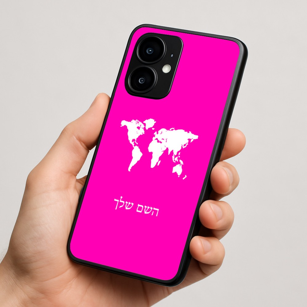 כיסוי בעיצוב אישי עם השם שלך לדגם - Motorola moto X70 Air בעיצוב מפת העולם