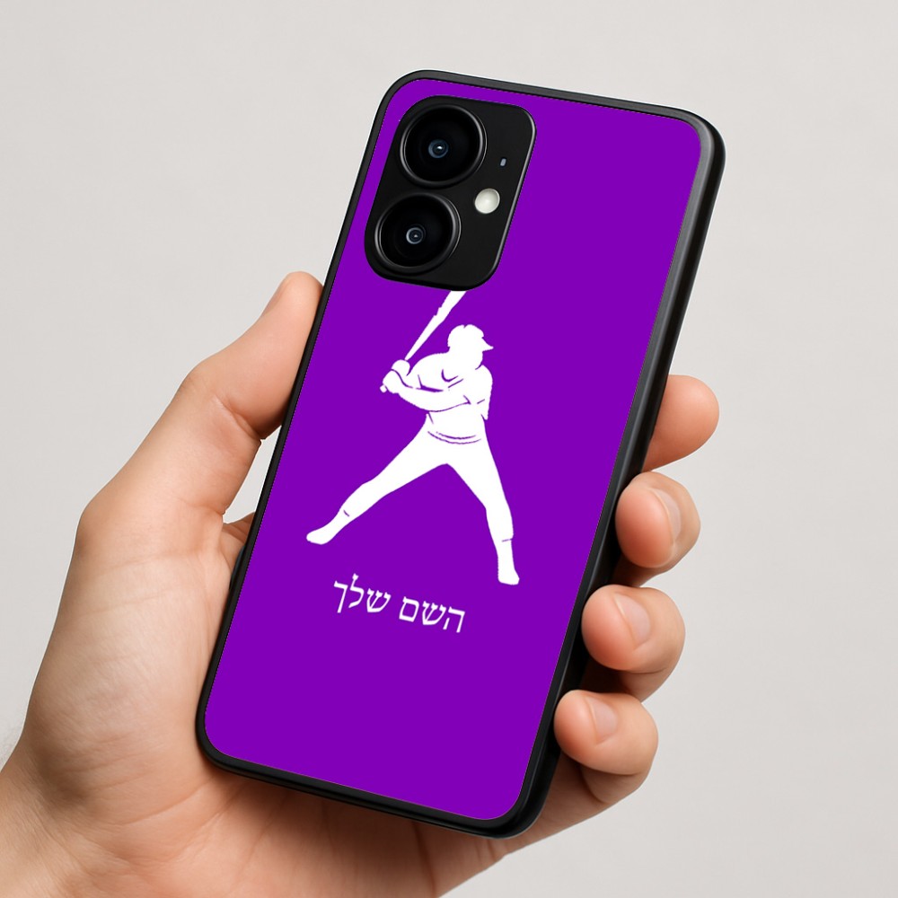 כיסוי בעיצוב אישי עם השם שלך לדגם - Motorola moto X70 Air בעיצוב שחקן בייסבול