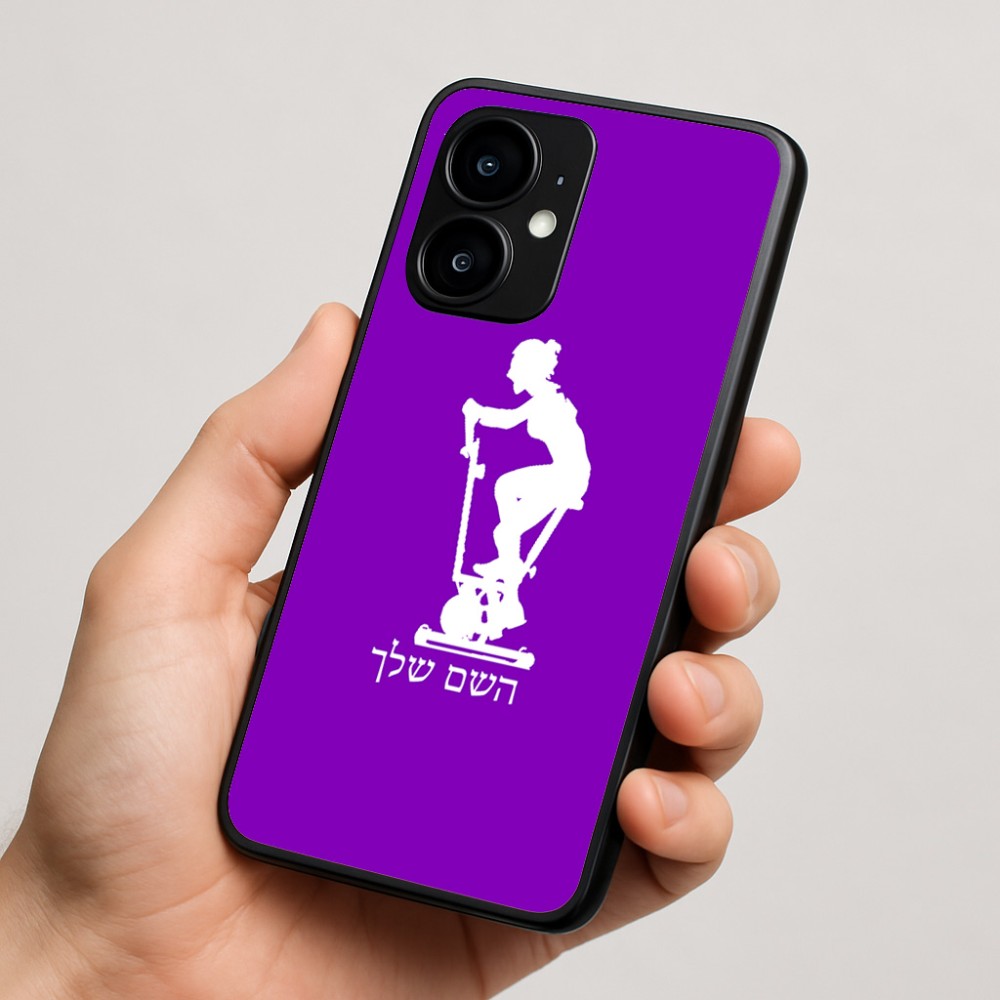כיסוי בעיצוב אישי עם השם שלך לדגם - Motorola moto X70 Air בעיצוב אימון ספינינג - אישה