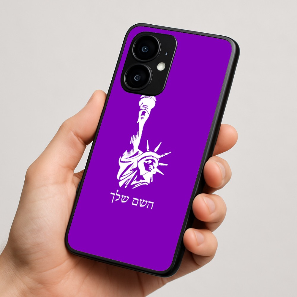 כיסוי בעיצוב אישי עם השם שלך לדגם - Motorola moto X70 Air בעיצוב פסל החירות