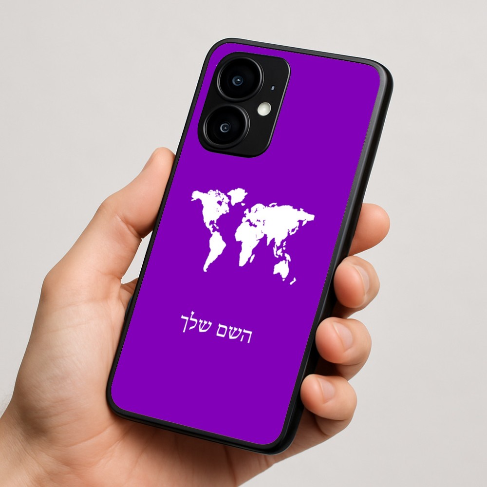 כיסוי בעיצוב אישי עם השם שלך לדגם - Motorola moto X70 Air בעיצוב מפת העולם