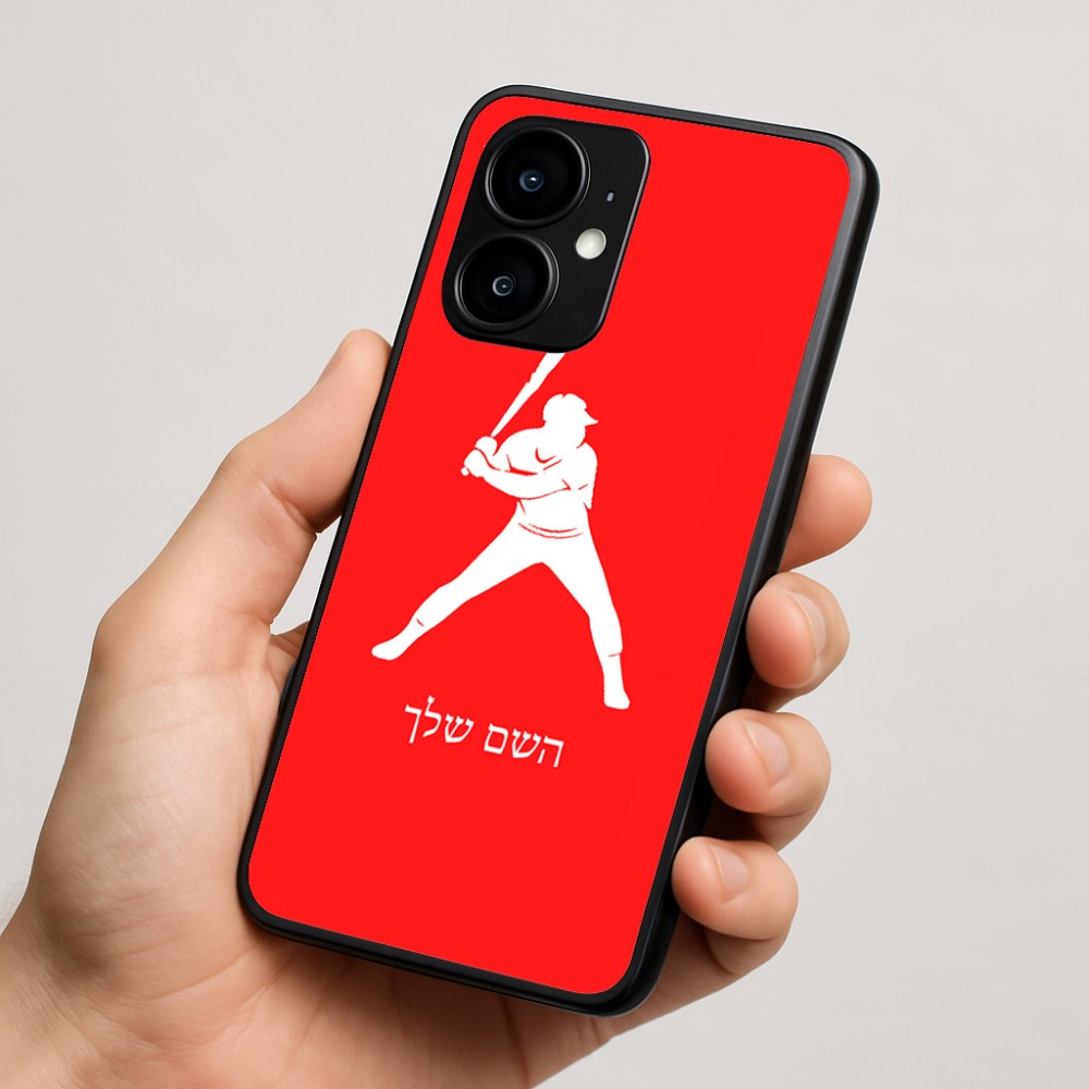 כיסוי בעיצוב אישי עם השם שלך לדגם - Motorola moto X70 Air בעיצוב שחקן בייסבול