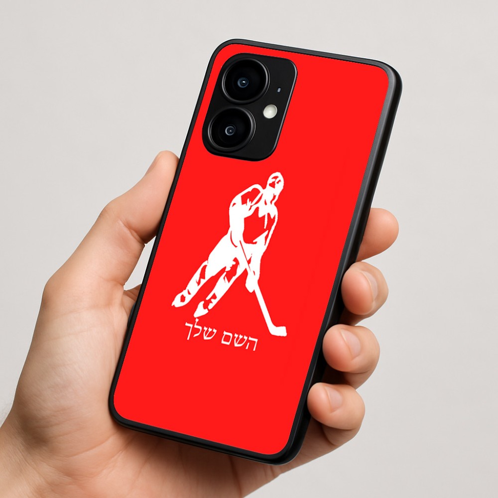 כיסוי בעיצוב אישי עם השם שלך לדגם - Motorola moto X70 Air בעיצוב שחקן הוקי