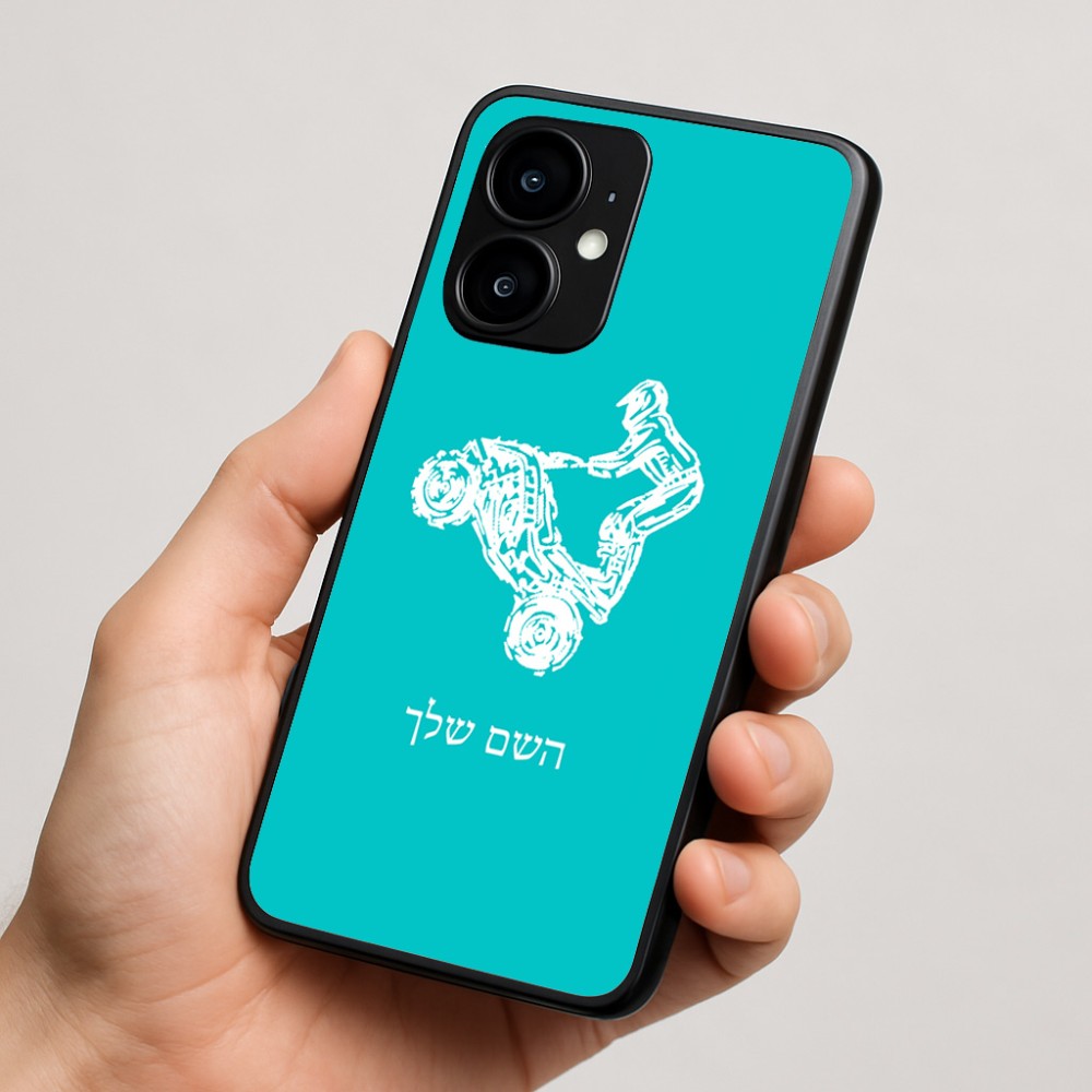 כיסוי בעיצוב אישי עם השם שלך לדגם - Motorola moto X70 Air בעיצוב רוכב טרקטורונים