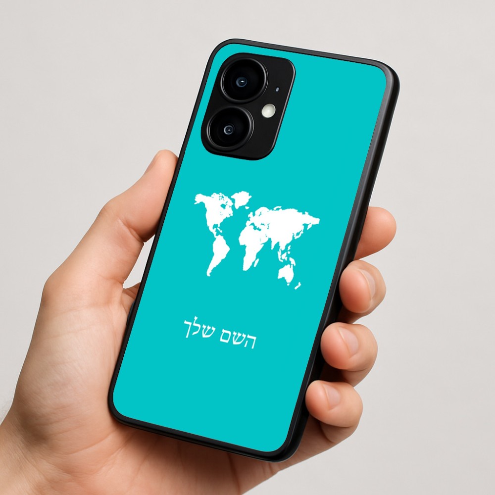 כיסוי בעיצוב אישי עם השם שלך לדגם - Motorola moto X70 Air בעיצוב מפת העולם