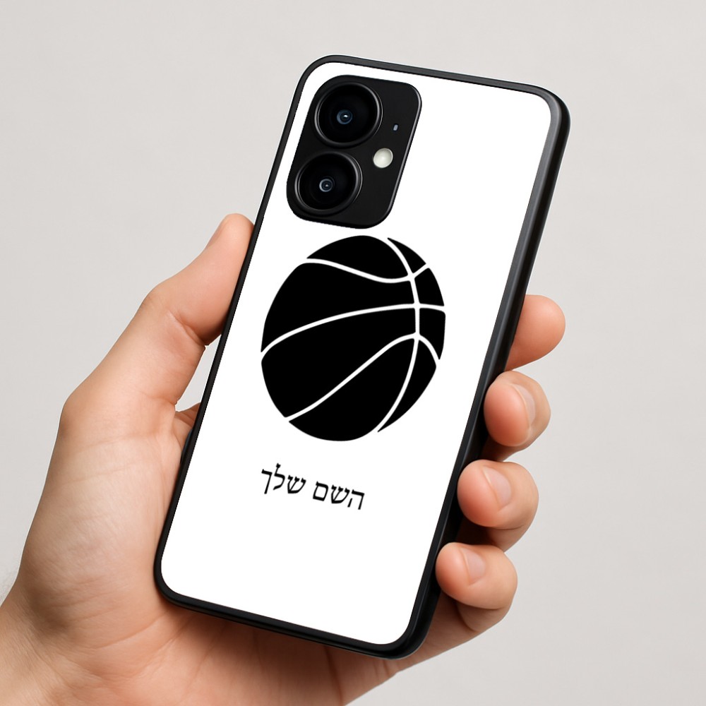 כיסוי בעיצוב אישי עם השם שלך לדגם - Motorola moto X70 Air בעיצוב כדורסל