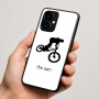 כיסוי בעיצוב אישי עם השם שלך לדגם - Motorola moto X70 Air בעיצוב רוכב אופניים