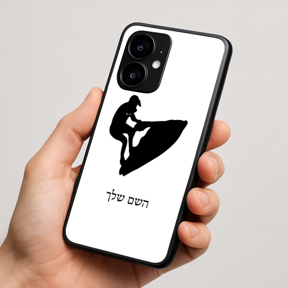 כיסוי בעיצוב אישי עם השם שלך לדגם - Motorola moto X70 Air בעיצוב אופנוע ים