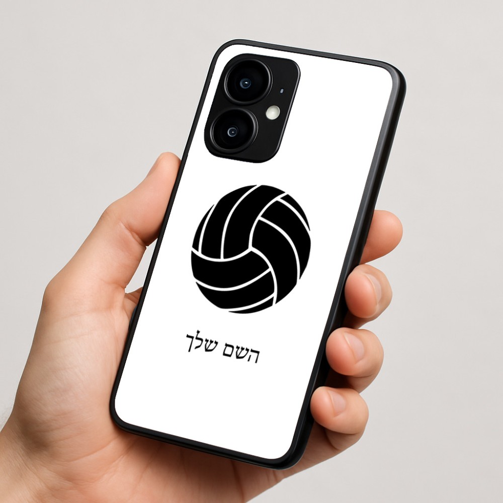 כיסוי בעיצוב אישי עם השם שלך לדגם - Motorola moto X70 Air בעיצוב כדור כדורעף