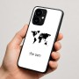 כיסוי בעיצוב אישי עם השם שלך לדגם - Motorola moto X70 Air בעיצוב מפת העולם