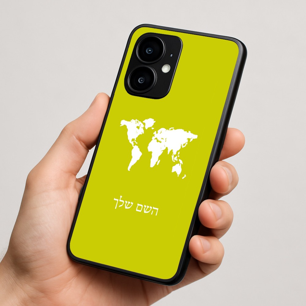 כיסוי בעיצוב אישי עם השם שלך לדגם - Motorola moto X70 Air בעיצוב מפת העולם