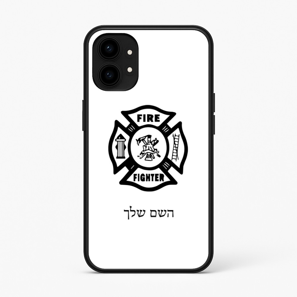 כיסוי בעיצוב אישי עם השם שלך לדגם - Nothing Phone (1) בעיצוב כבאי - תגית
