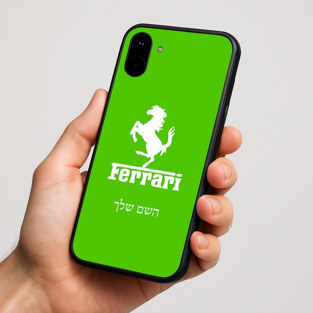 כיסוי בעיצוב אישי עם השם שלך לדגם - Nothing Phone (1) בעיצוב פרארי