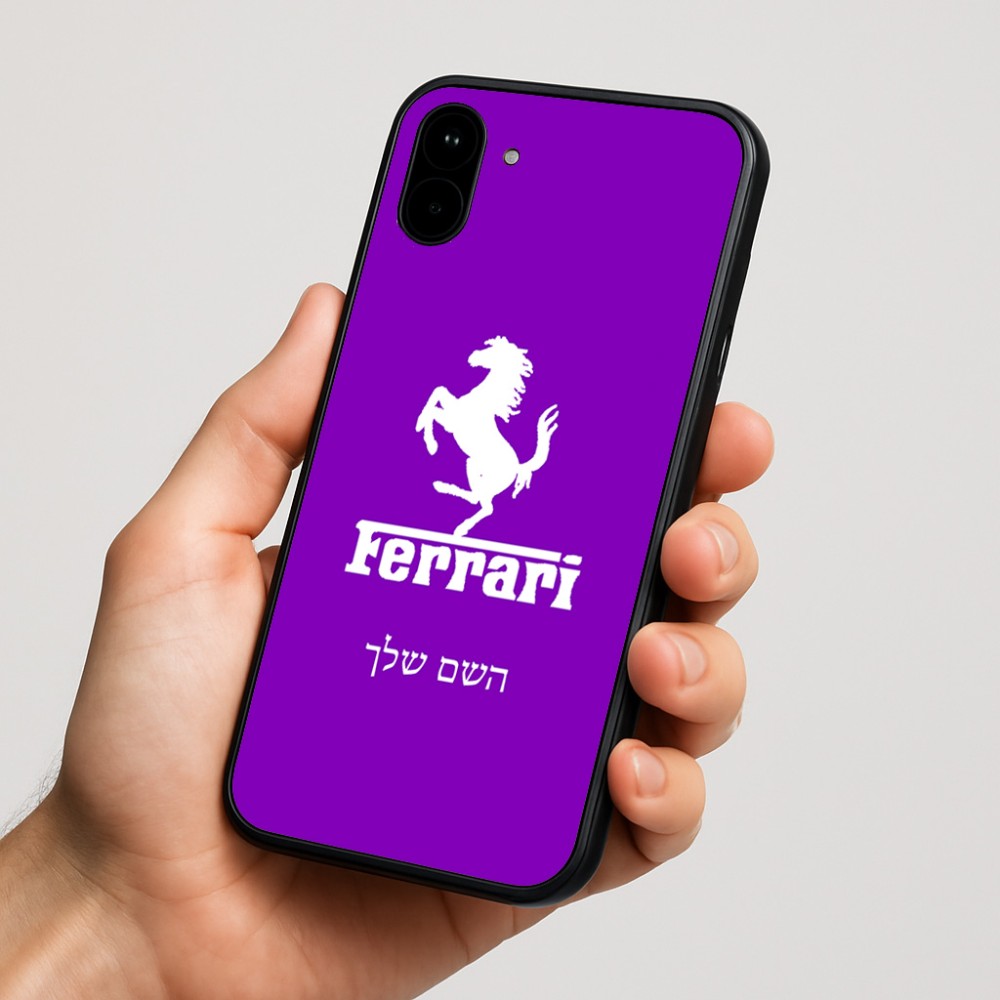 כיסוי בעיצוב אישי עם השם שלך לדגם - Nothing Phone (1) בעיצוב פרארי
