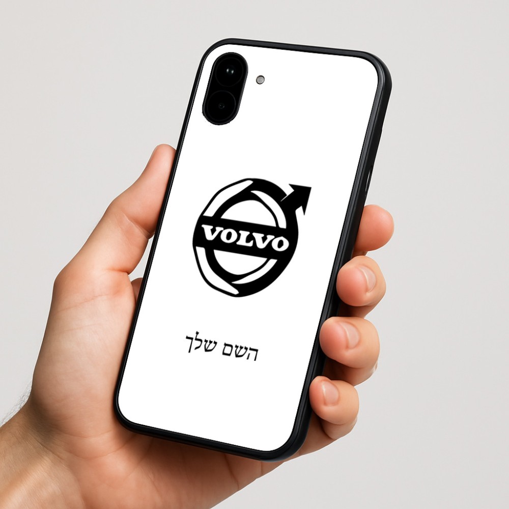 כיסוי בעיצוב אישי עם השם שלך לדגם - Nothing Phone (1) בעיצוב וולוו