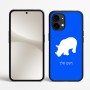 כיסוי בעיצוב אישי עם השם שלך לדגם - Nothing Phone (2) בעיצוב קרנף