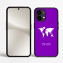 כיסוי בעיצוב אישי עם השם שלך לדגם - Nothing Phone (2) בעיצוב מפת העולם
