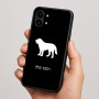 כיסוי בעיצוב אישי עם השם שלך לדגם - Nothing Phone (2) בעיצוב כלב