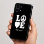 כיסוי בעיצוב אישי עם השם שלך לדגם - Nothing Phone (2) בעיצוב אהבה