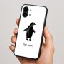 כיסוי בעיצוב אישי עם השם שלך לדגם - Nothing Phone (2) בעיצוב פינגווין