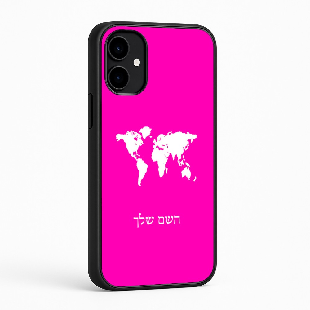 כיסוי בעיצוב אישי עם השם שלך לדגם - Nothing Phone (2a) בעיצוב מפת העולם