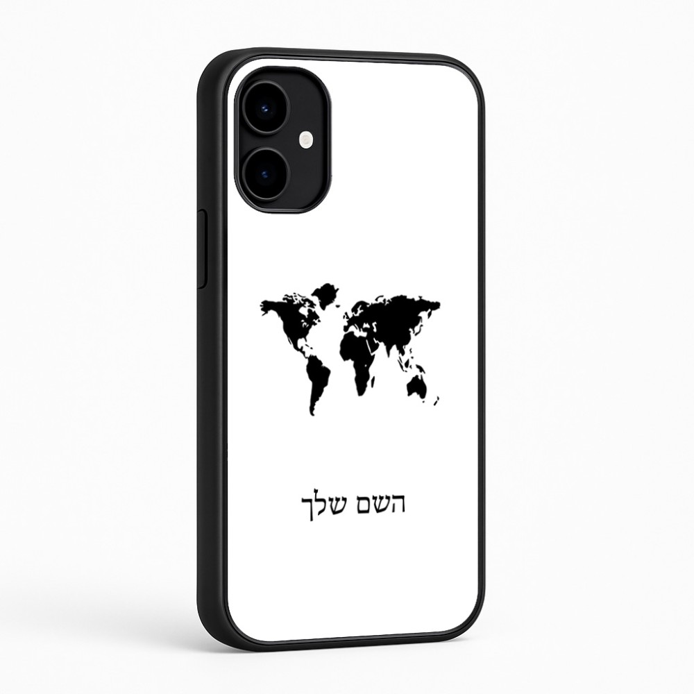 כיסוי בעיצוב אישי עם השם שלך לדגם - Nothing Phone (2a) בעיצוב מפת העולם