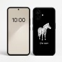 כיסוי בעיצוב אישי עם השם שלך לדגם - Nothing Phone (2a) בעיצוב זברה