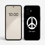 כיסוי בעיצוב אישי עם השם שלך לדגם - Nothing Phone (2a) בעיצוב סמל השלום