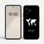 כיסוי בעיצוב אישי עם השם שלך לדגם - Nothing Phone (2a) בעיצוב מפת העולם