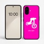 כיסוי בעיצוב אישי עם השם שלך לדגם - Nothing Phone (2a) בעיצוב רוכב אופניים