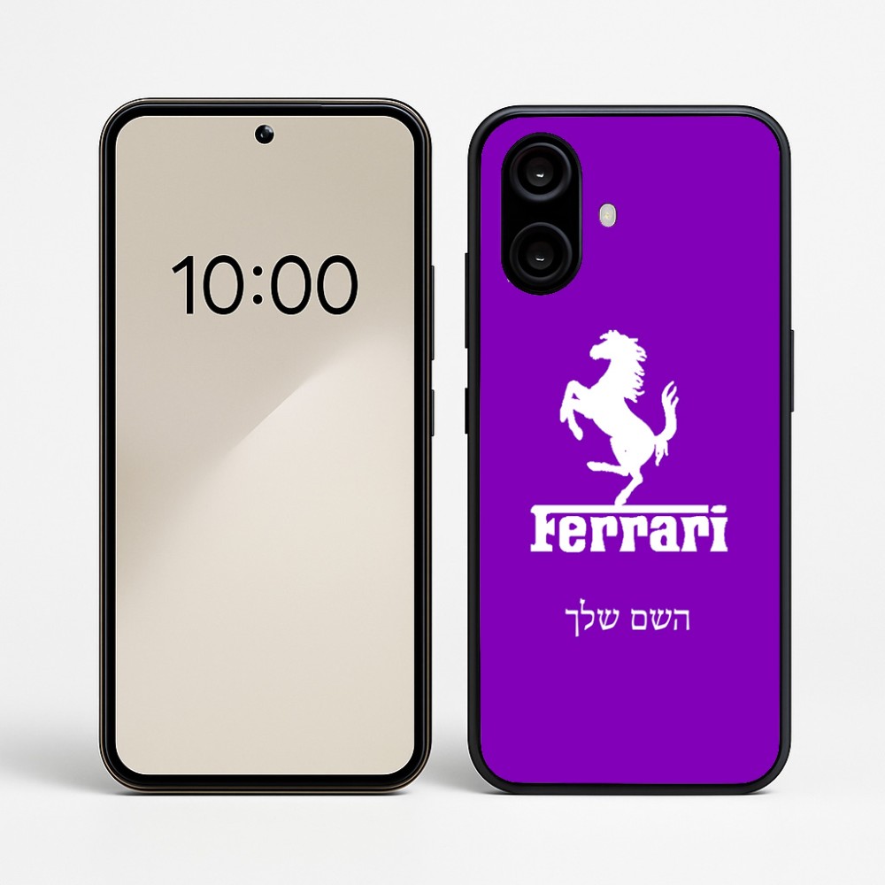 כיסוי בעיצוב אישי עם השם שלך לדגם - Nothing Phone (2a) בעיצוב פרארי