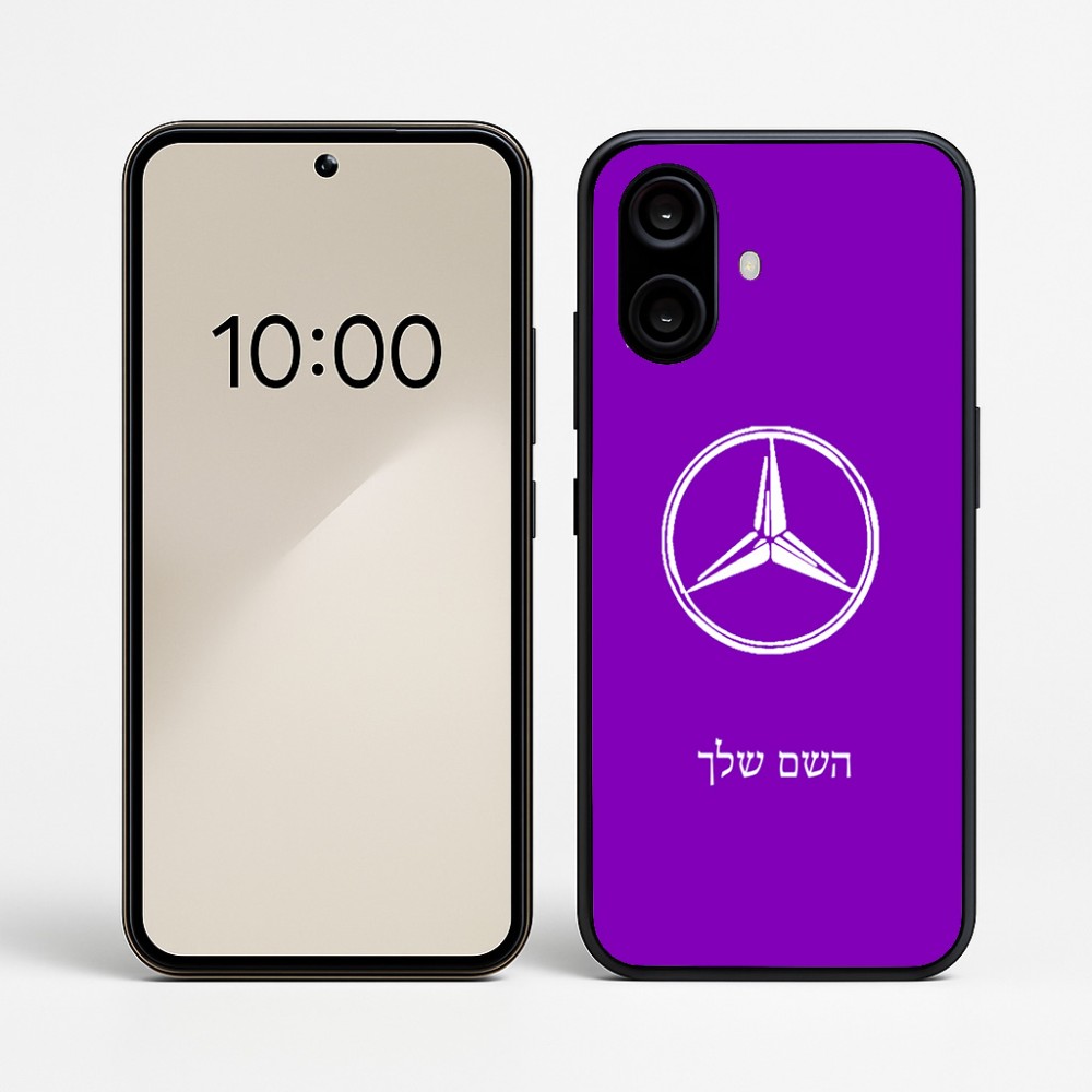כיסוי בעיצוב אישי עם השם שלך לדגם - Nothing Phone (2a) בעיצוב מרצדס-בנץ
