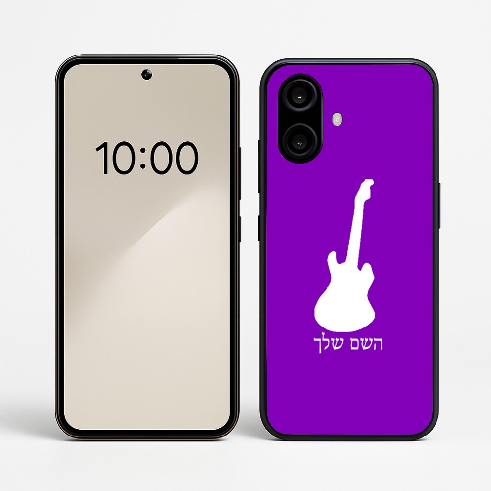 כיסוי בעיצוב אישי עם השם שלך לדגם - Nothing Phone (2a) בעיצוב גיטרה