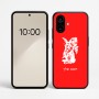 כיסוי בעיצוב אישי עם השם שלך לדגם - Nothing Phone (2a) בעיצוב ארנב מחזיק גזר