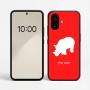 כיסוי בעיצוב אישי עם השם שלך לדגם - Nothing Phone (2a) בעיצוב קרנף