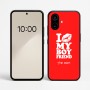 כיסוי בעיצוב אישי עם השם שלך לדגם - Nothing Phone (2a) בעיצוב נשקי את חבר שלי