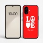 כיסוי בעיצוב אישי עם השם שלך לדגם - Nothing Phone (2a) בעיצוב אהבה
