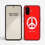 כיסוי בעיצוב אישי עם השם שלך לדגם - Nothing Phone (2a) בעיצוב סמל השלום