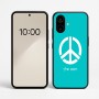 כיסוי בעיצוב אישי עם השם שלך לדגם - Nothing Phone (2a) בעיצוב סמל השלום