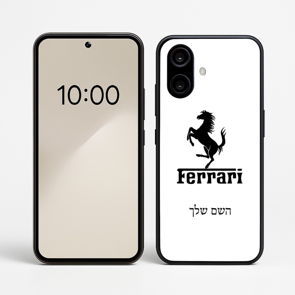 כיסוי בעיצוב אישי עם השם שלך לדגם - Nothing Phone (2a) בעיצוב פרארי