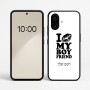 כיסוי בעיצוב אישי עם השם שלך לדגם - Nothing Phone (2a) בעיצוב נשקי את חבר שלי