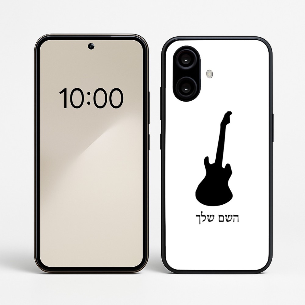 כיסוי בעיצוב אישי עם השם שלך לדגם - Nothing Phone (2a) בעיצוב גיטרה