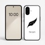 כיסוי בעיצוב אישי עם השם שלך לדגם - Nothing Phone (2a) בעיצוב נוצת נוצה