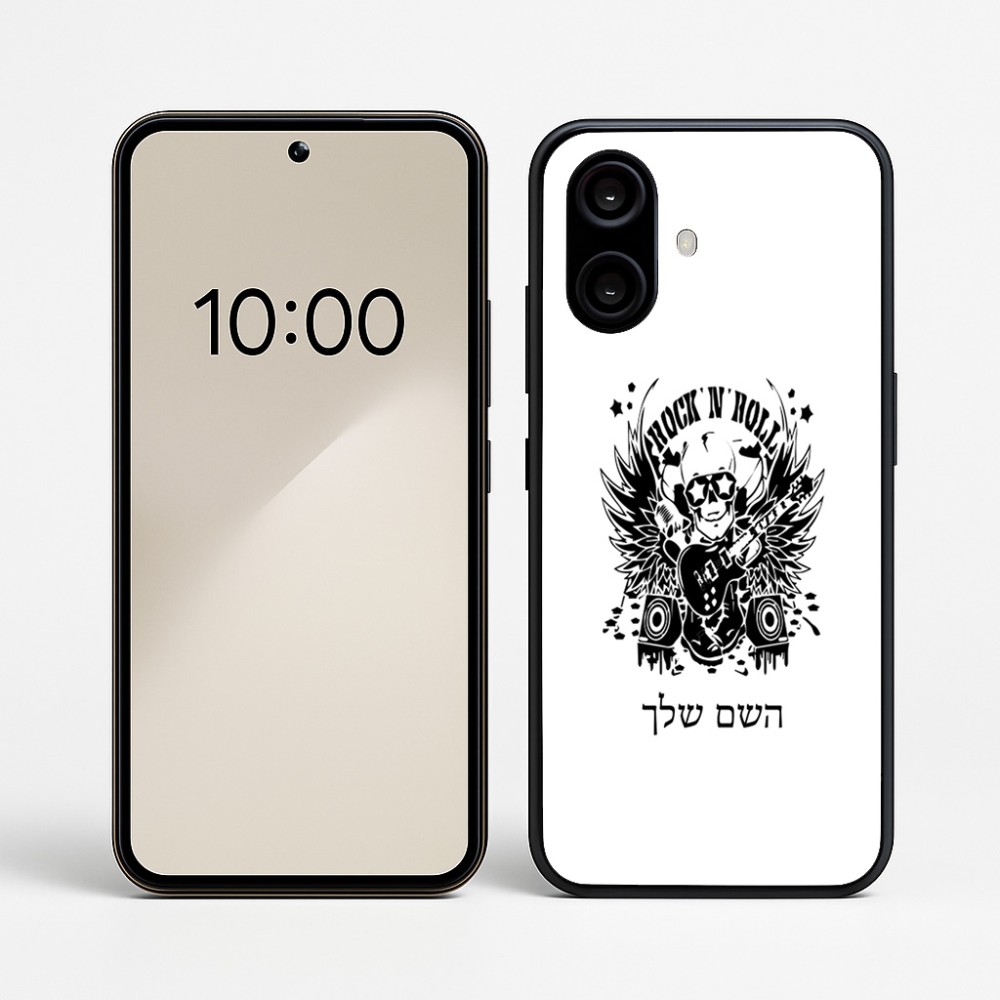 כיסוי בעיצוב אישי עם השם שלך לדגם - Nothing Phone (2a) בעיצוב רוקנרול