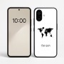 כיסוי בעיצוב אישי עם השם שלך לדגם - Nothing Phone (2a) בעיצוב מפת העולם