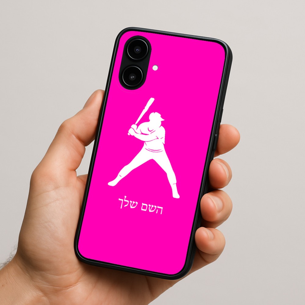 כיסוי בעיצוב אישי עם השם שלך לדגם - Nothing Phone (2a) בעיצוב שחקן בייסבול