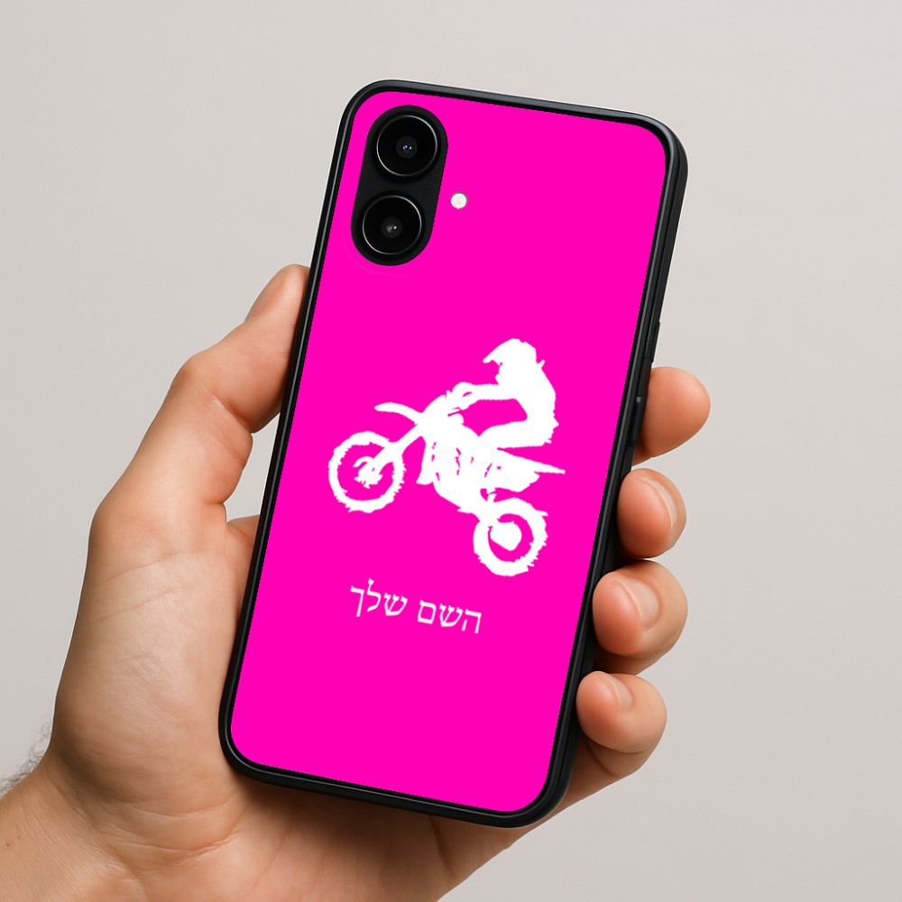 כיסוי בעיצוב אישי עם השם שלך לדגם - Nothing Phone (2a) בעיצוב מוטוקרוס