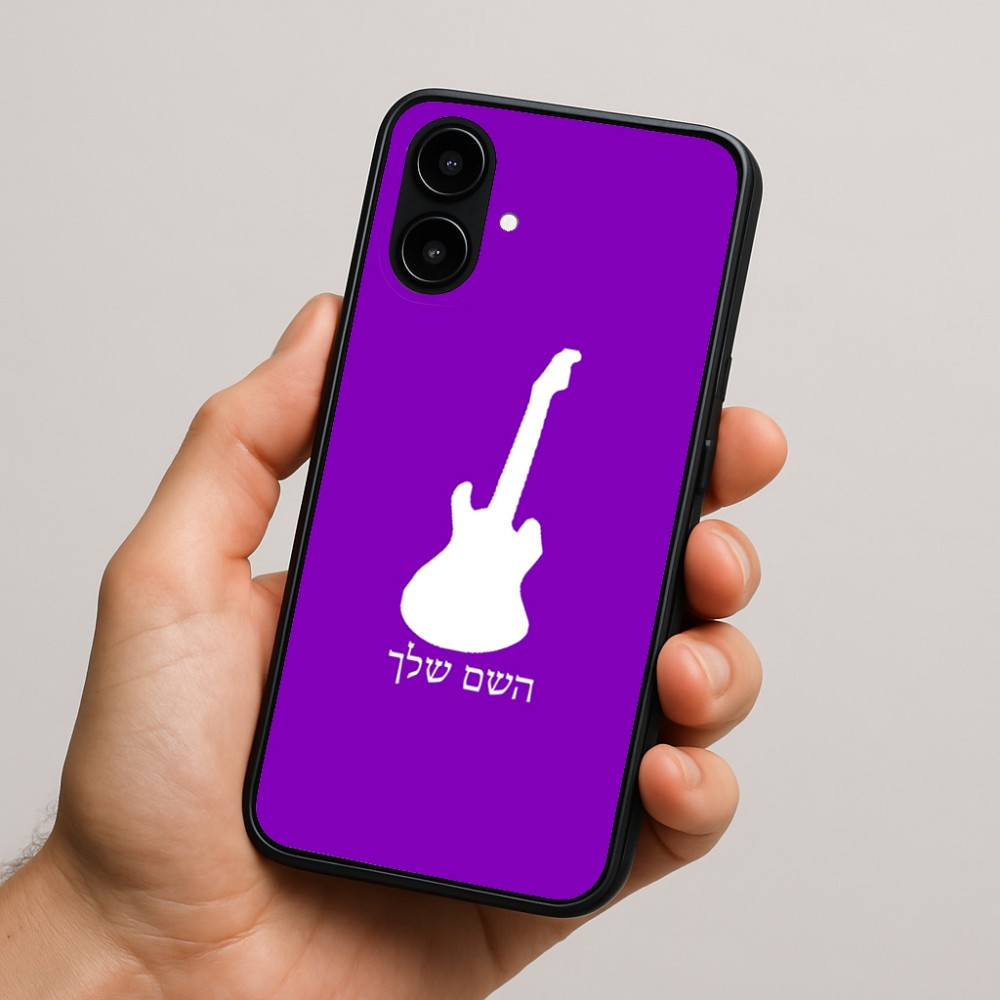 כיסוי בעיצוב אישי עם השם שלך לדגם - Nothing Phone (2a) בעיצוב גיטרה