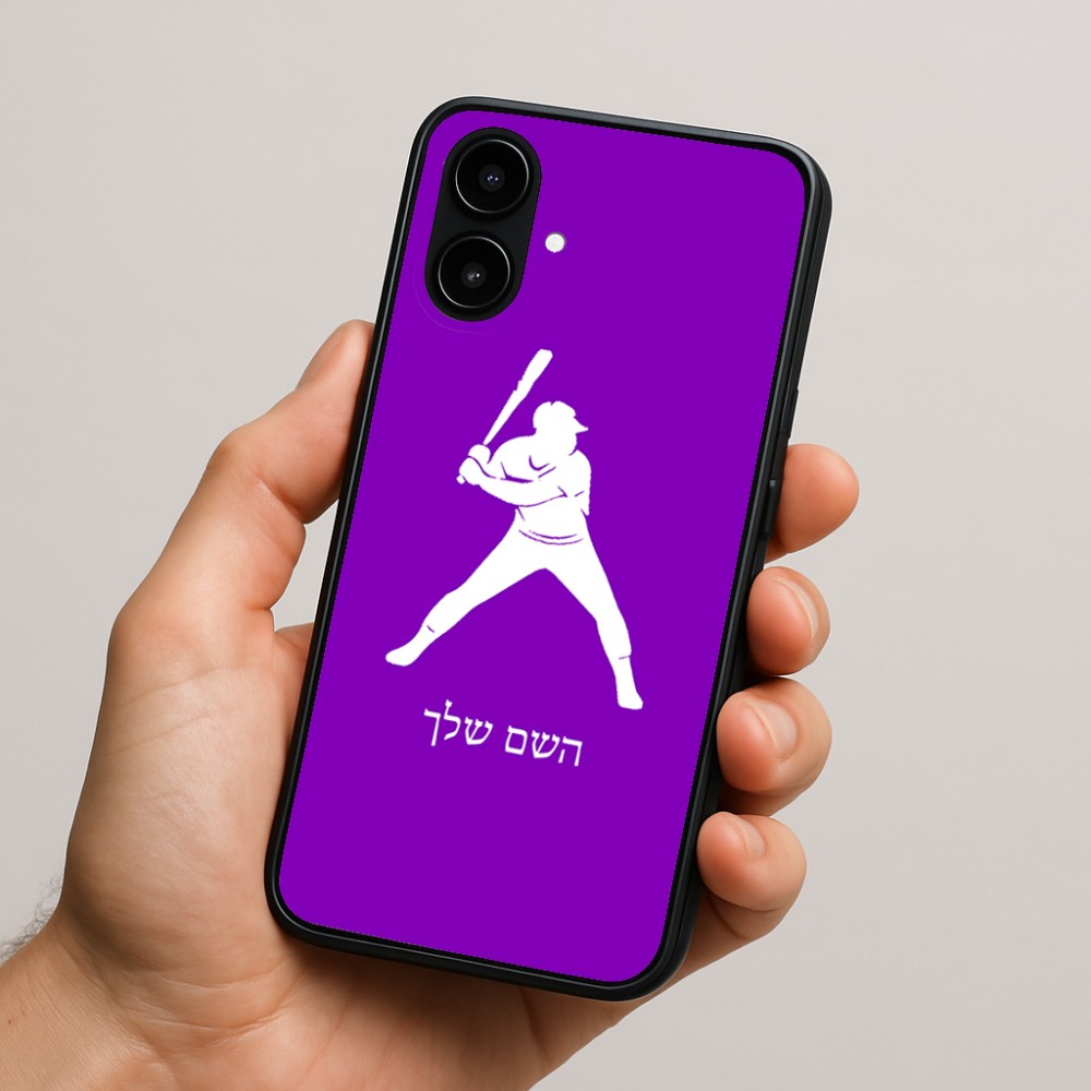 כיסוי בעיצוב אישי עם השם שלך לדגם - Nothing Phone (2a) בעיצוב שחקן בייסבול